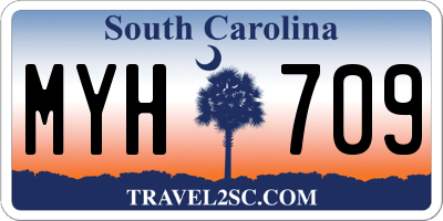 SC license plate MYH709