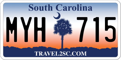 SC license plate MYH715