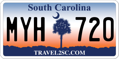 SC license plate MYH720