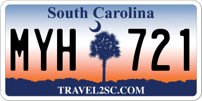 SC license plate MYH721