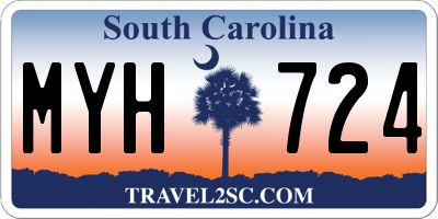 SC license plate MYH724