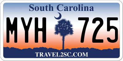 SC license plate MYH725