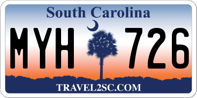 SC license plate MYH726