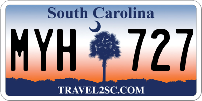 SC license plate MYH727