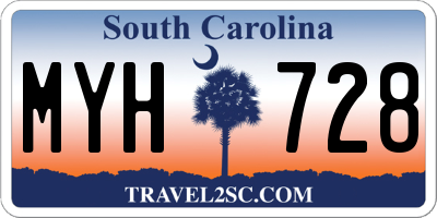 SC license plate MYH728