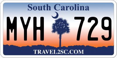 SC license plate MYH729
