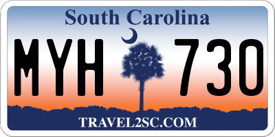 SC license plate MYH730