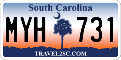 SC license plate MYH731