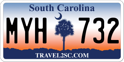 SC license plate MYH732
