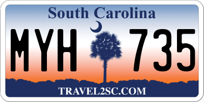 SC license plate MYH735
