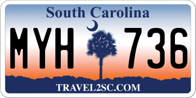 SC license plate MYH736