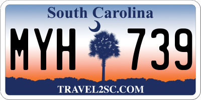 SC license plate MYH739