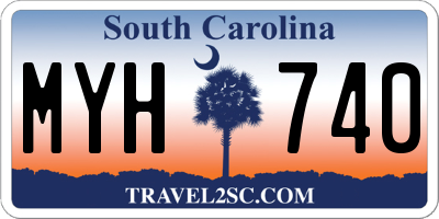 SC license plate MYH740