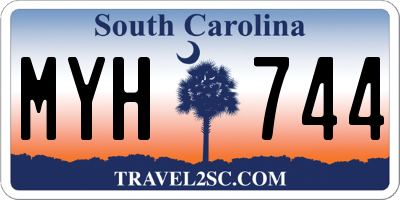 SC license plate MYH744