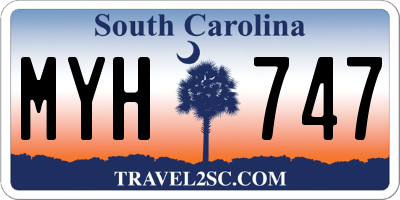 SC license plate MYH747