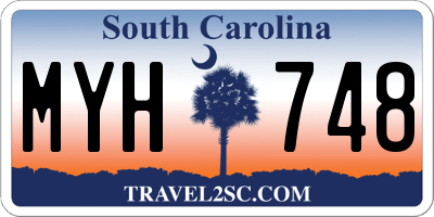 SC license plate MYH748