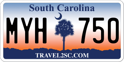 SC license plate MYH750