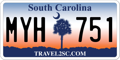 SC license plate MYH751