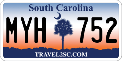 SC license plate MYH752