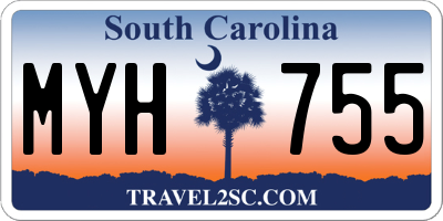 SC license plate MYH755