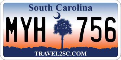 SC license plate MYH756