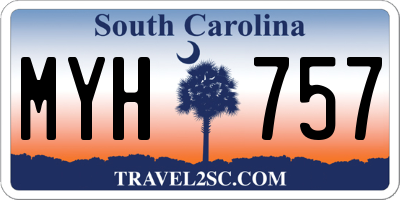SC license plate MYH757