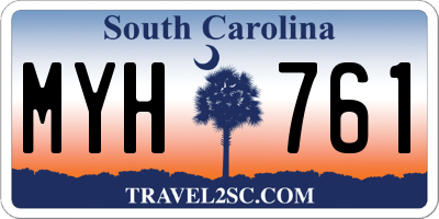 SC license plate MYH761
