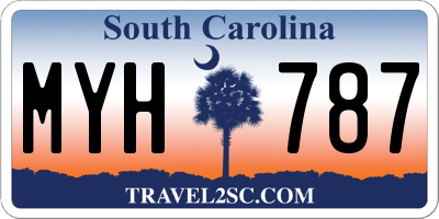 SC license plate MYH787