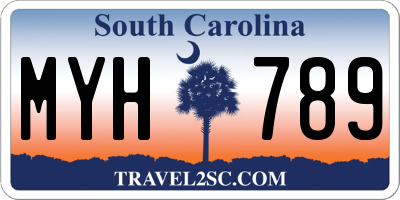 SC license plate MYH789