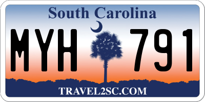SC license plate MYH791