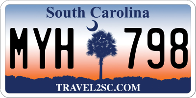 SC license plate MYH798