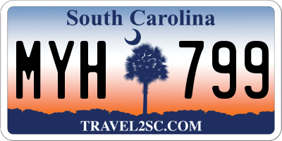 SC license plate MYH799