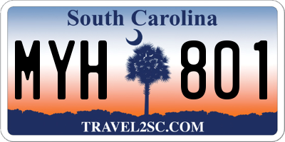 SC license plate MYH801