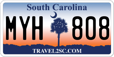 SC license plate MYH808