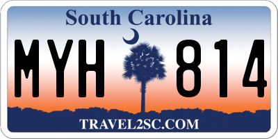 SC license plate MYH814