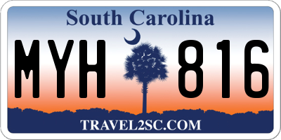 SC license plate MYH816