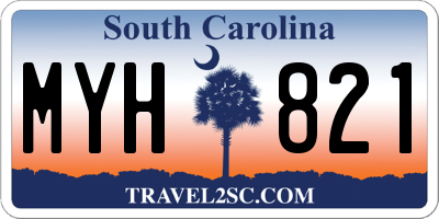 SC license plate MYH821