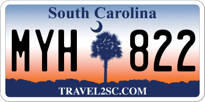 SC license plate MYH822