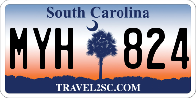 SC license plate MYH824