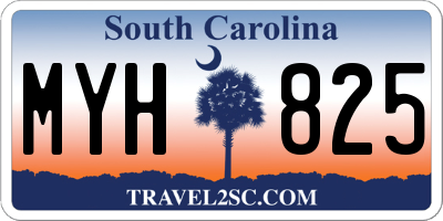 SC license plate MYH825