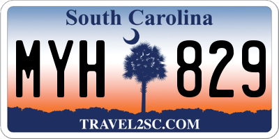 SC license plate MYH829