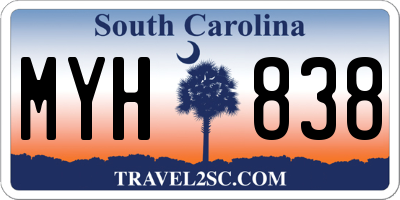 SC license plate MYH838