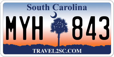 SC license plate MYH843