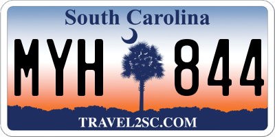 SC license plate MYH844