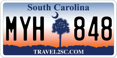 SC license plate MYH848