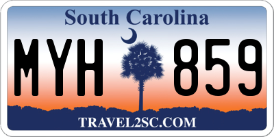 SC license plate MYH859