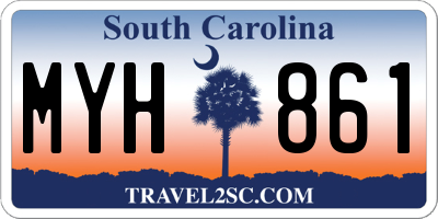 SC license plate MYH861