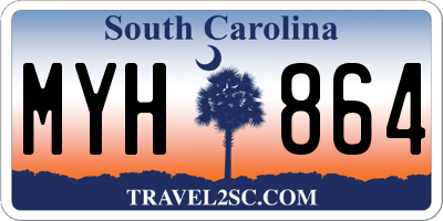 SC license plate MYH864