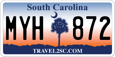 SC license plate MYH872