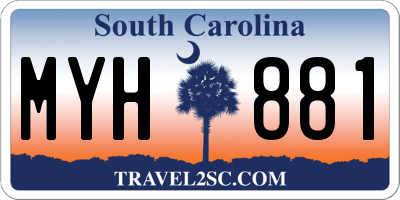 SC license plate MYH881